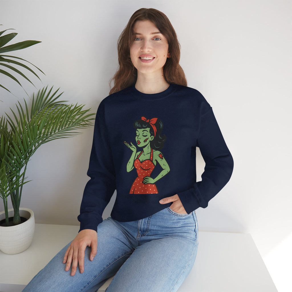 Zombie Pin Up Girl Crewneck