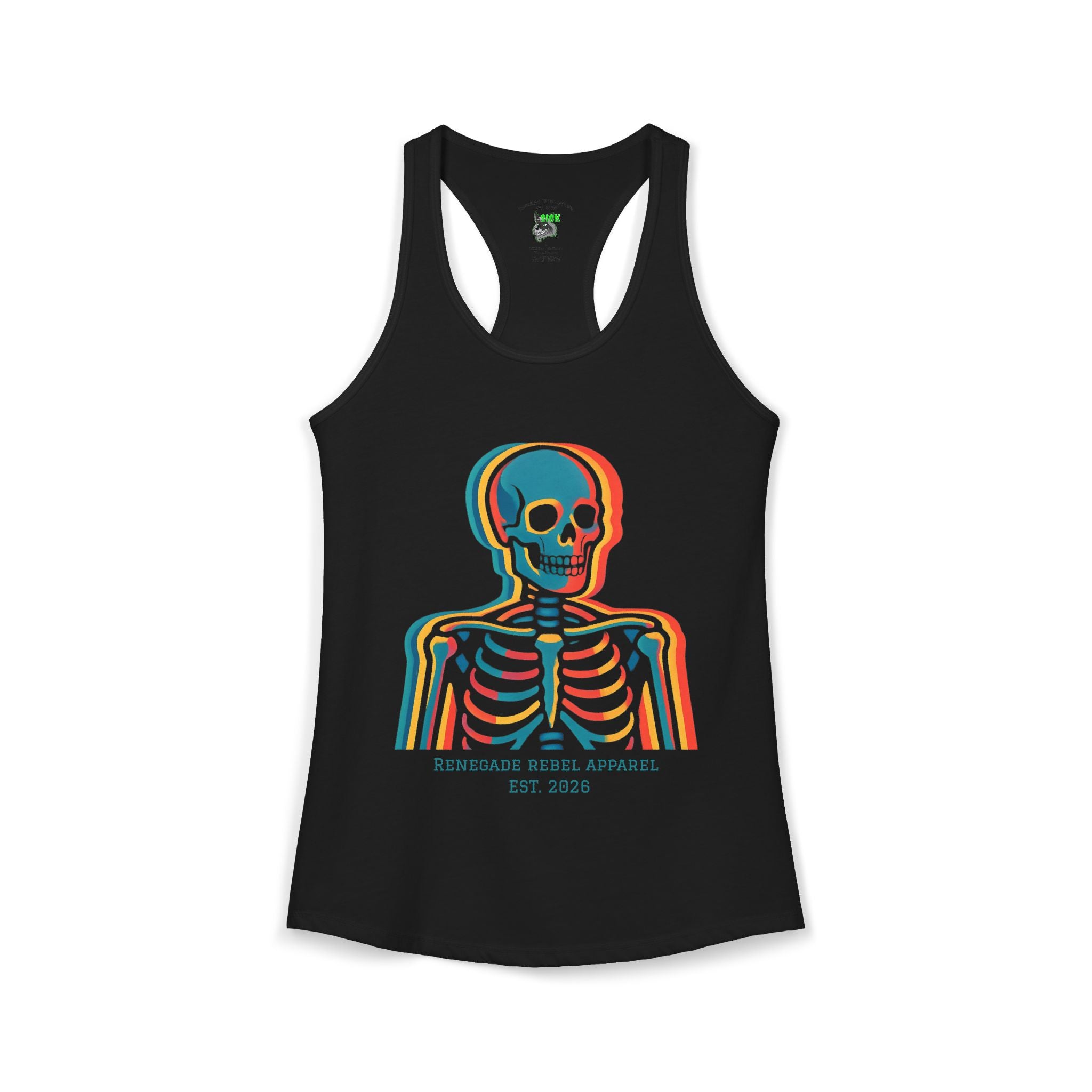 Color Skeleton Racerback Tank