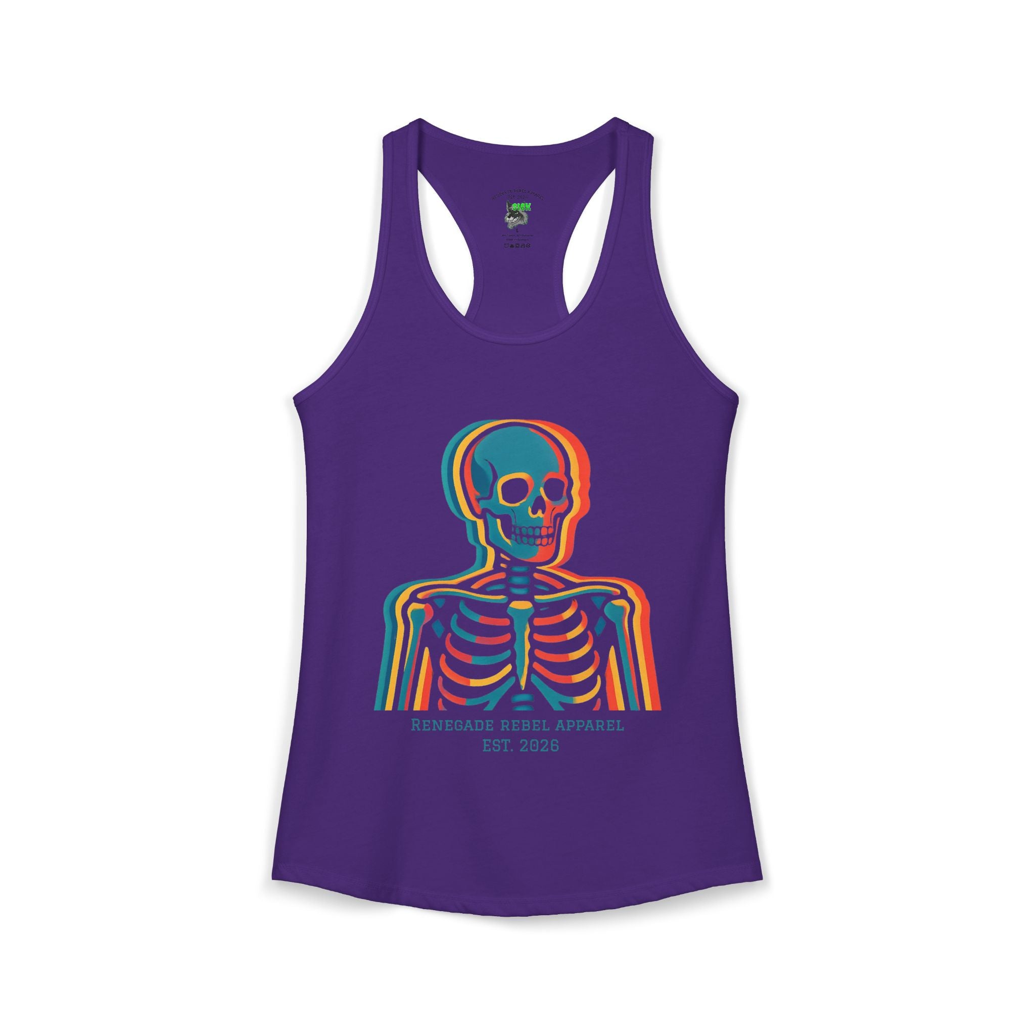 Color Skeleton Racerback Tank