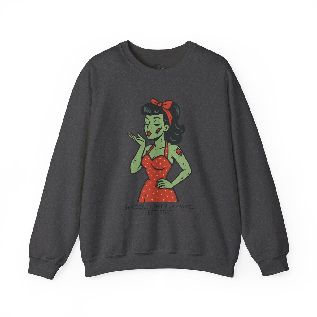 Zombie Pin Up Girl Crewneck