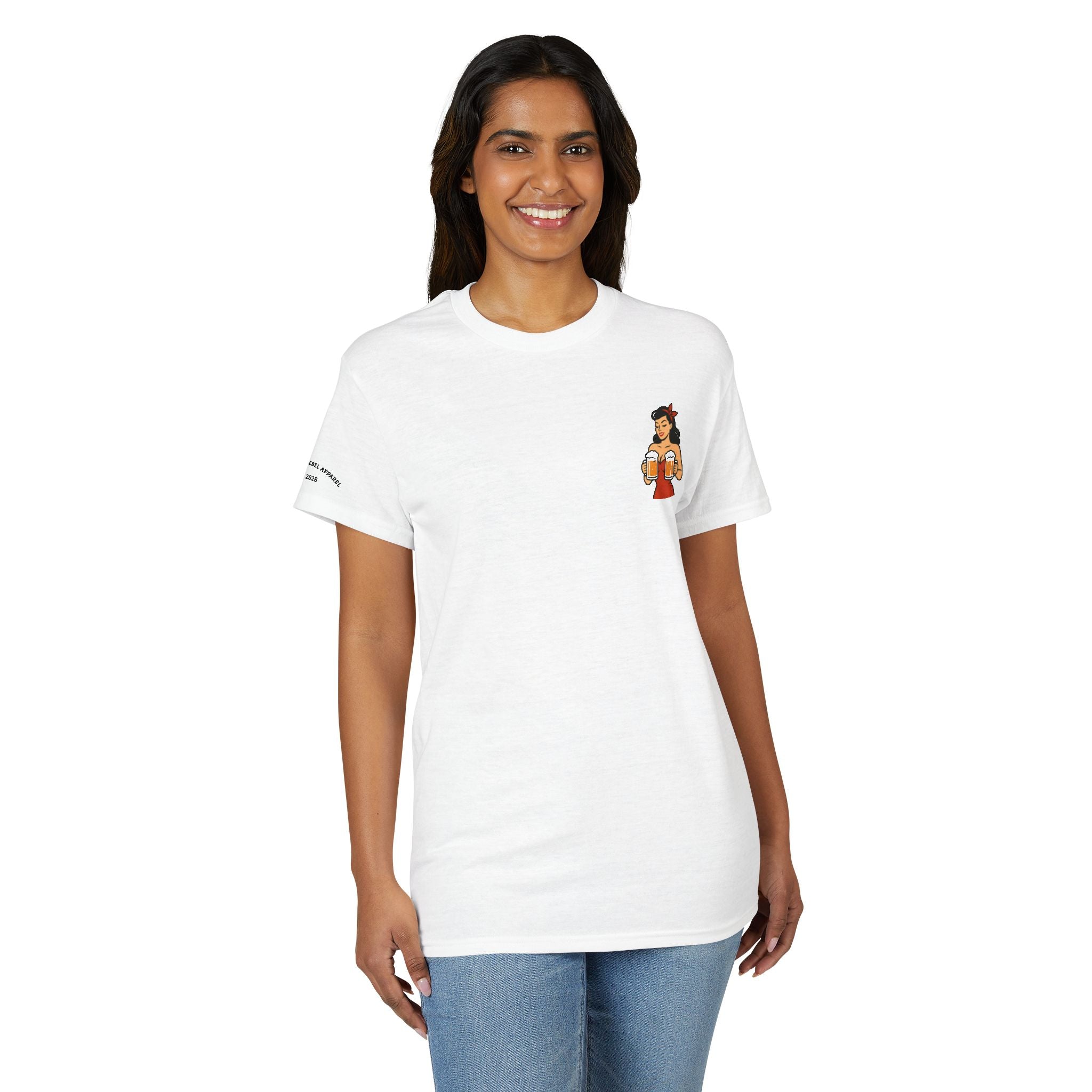 Pin-Up Girl Illustration T-Shirt
