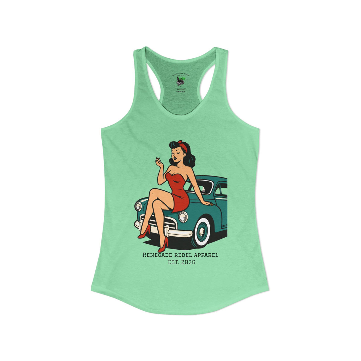 Pin Up Car Racerback Tank