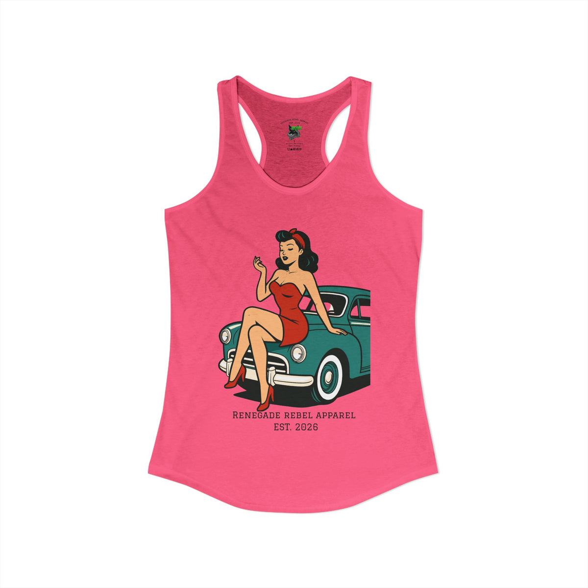 Pin Up Car Racerback Tank