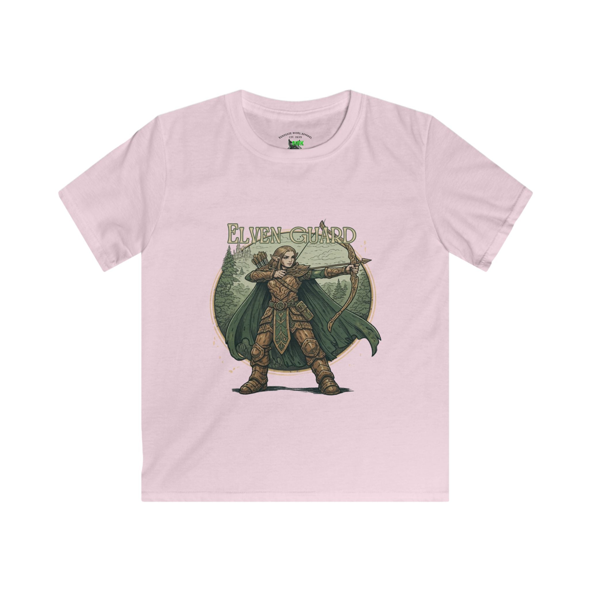 Kids Tee — "Elven Guard" Fantasy Archer Graphic Shirt