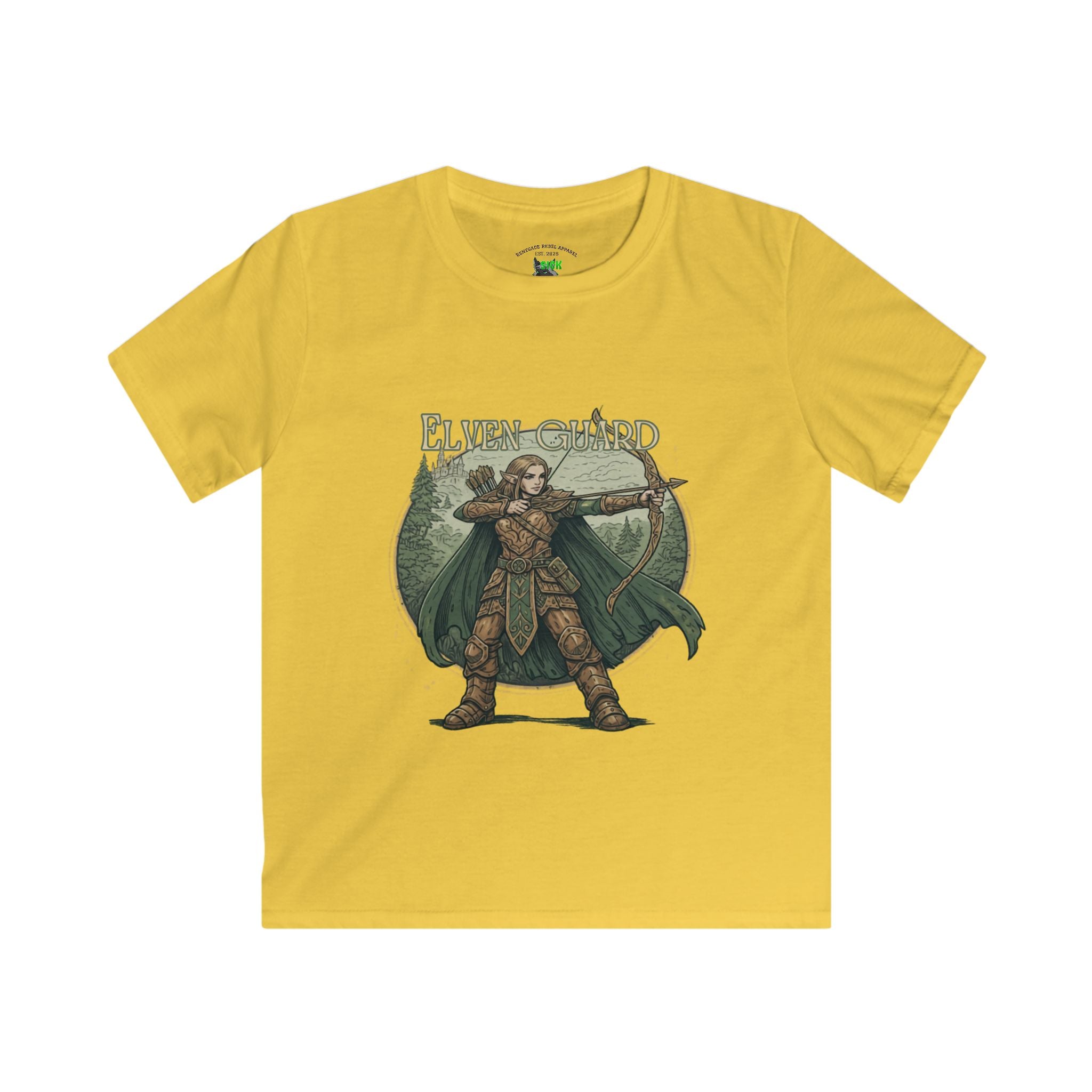 Kids Tee — "Elven Guard" Fantasy Archer Graphic Shirt
