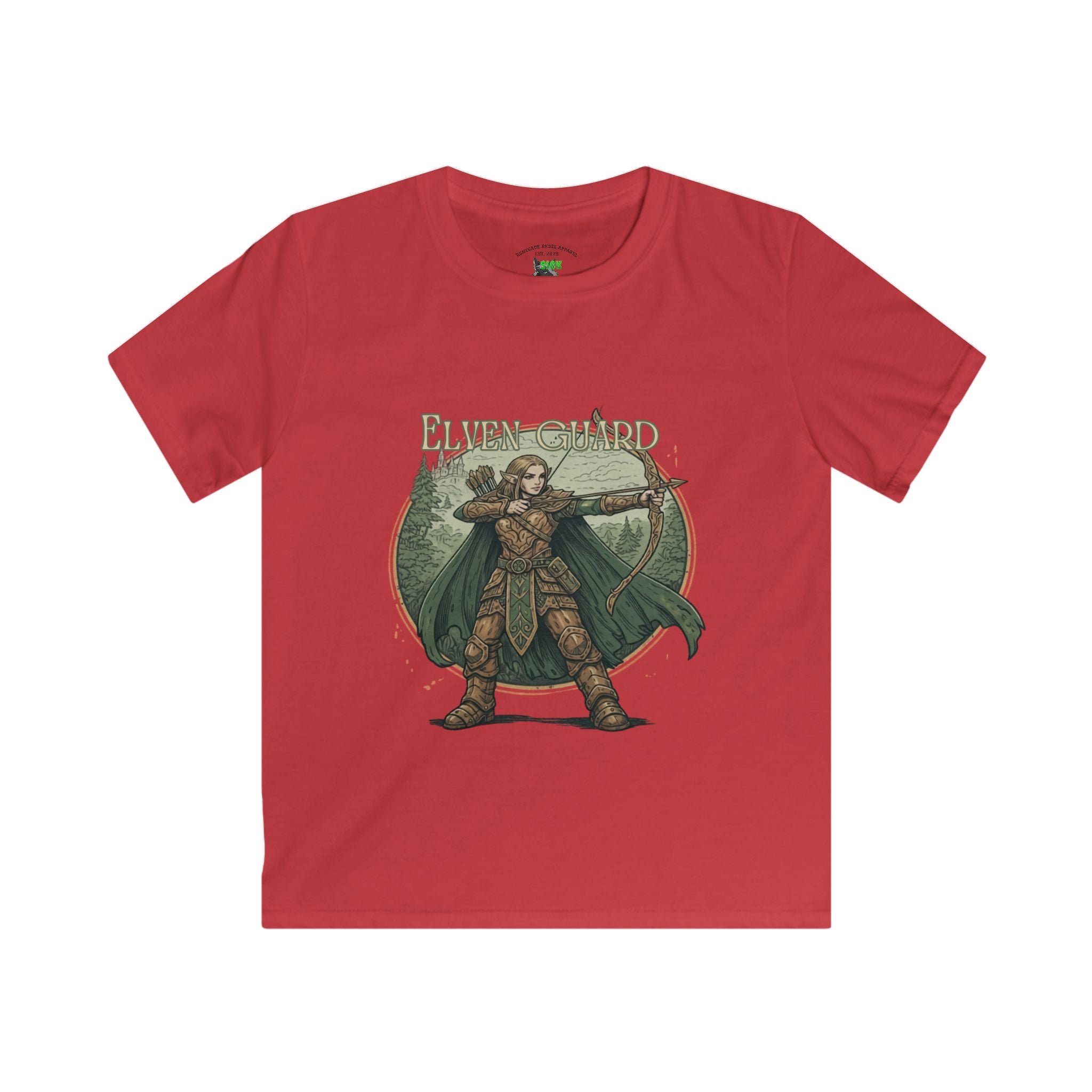 Kids Tee — "Elven Guard" Fantasy Archer Graphic Shirt