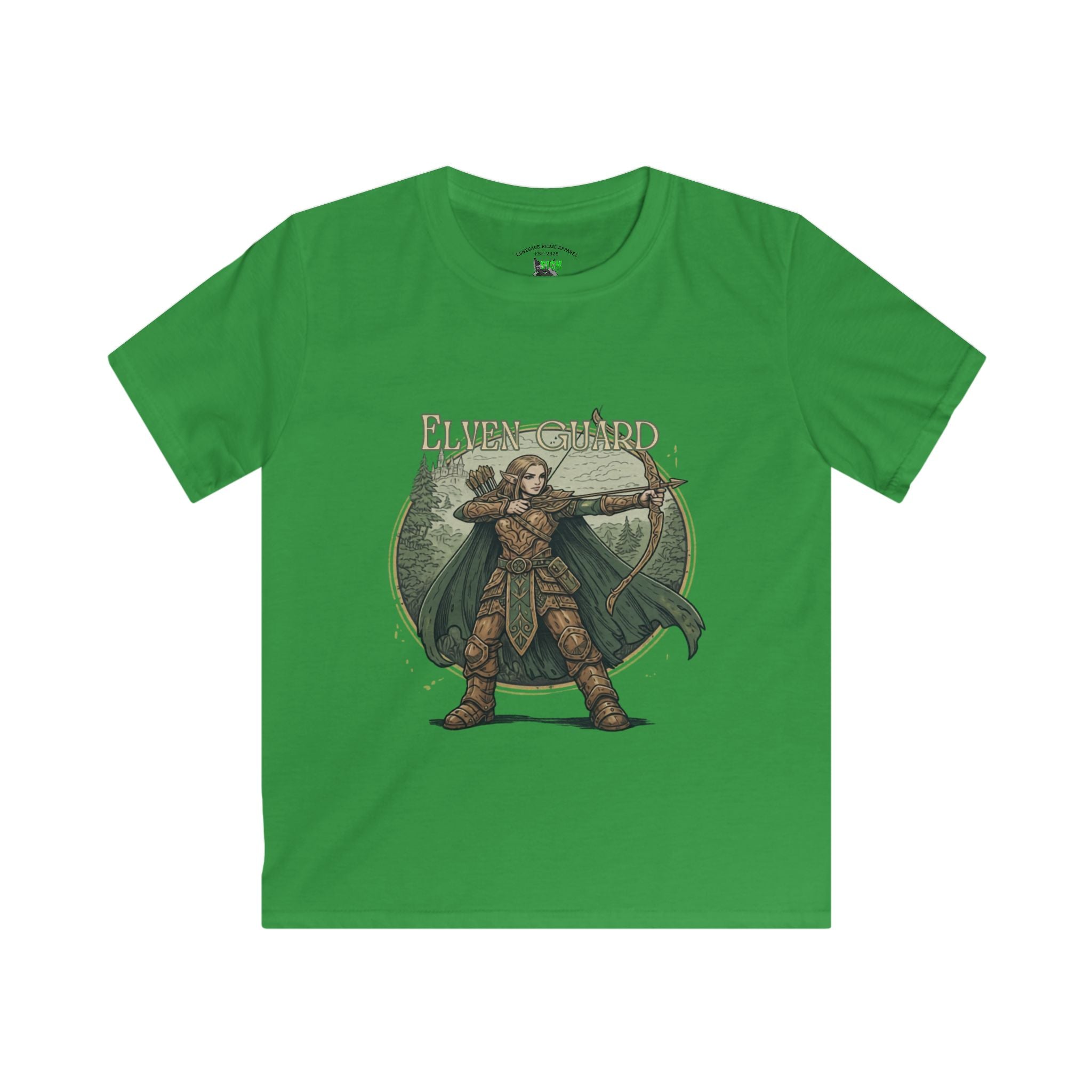 Kids Tee — "Elven Guard" Fantasy Archer Graphic Shirt