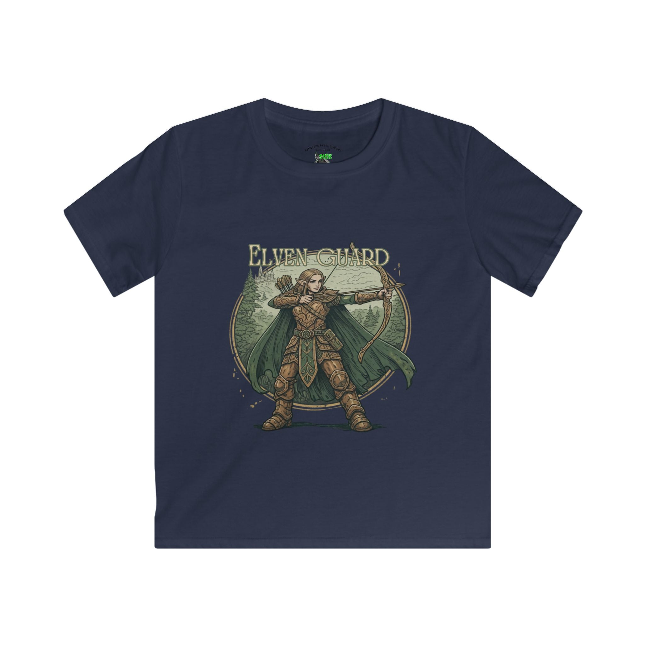 Kids Tee — "Elven Guard" Fantasy Archer Graphic Shirt