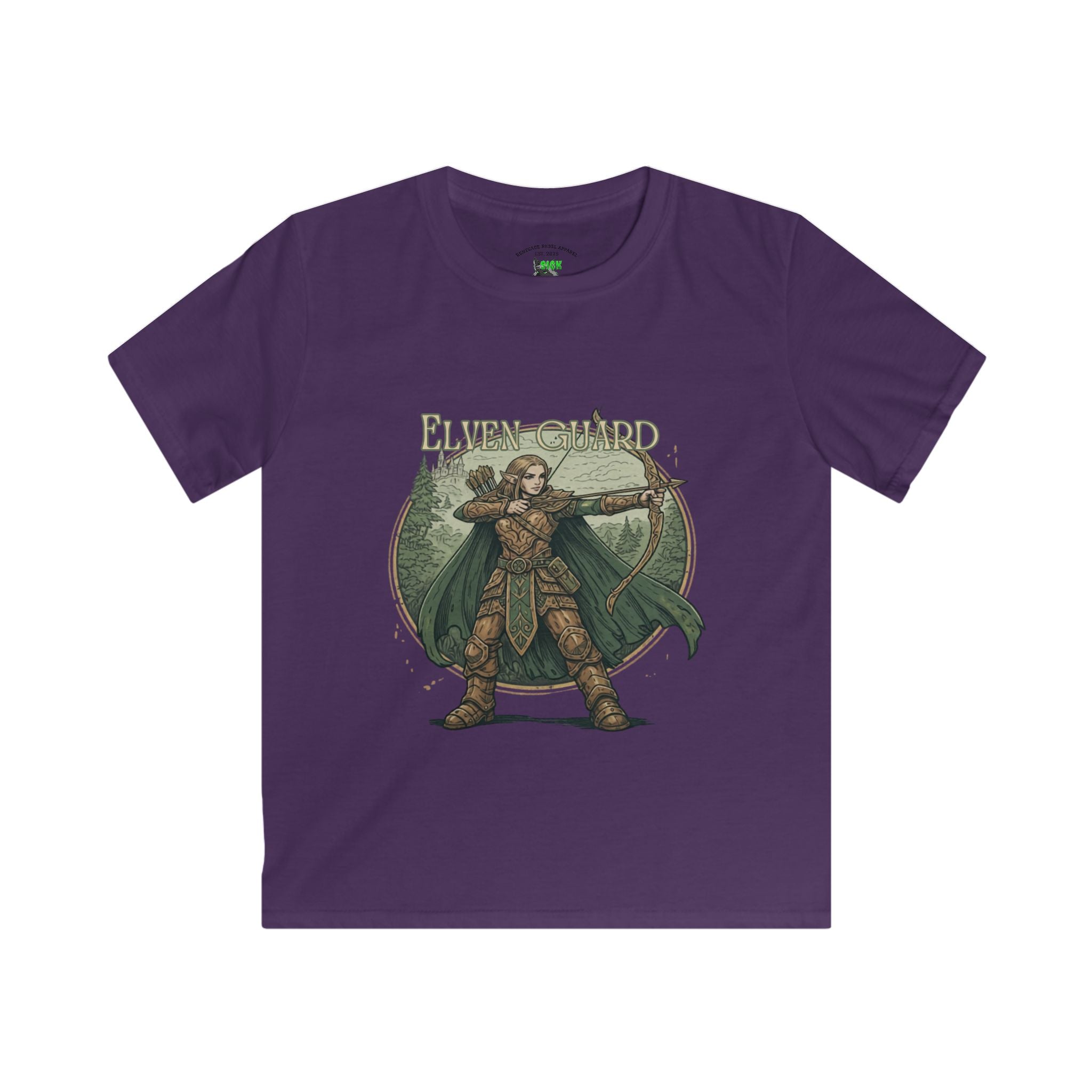 Kids Tee — "Elven Guard" Fantasy Archer Graphic Shirt