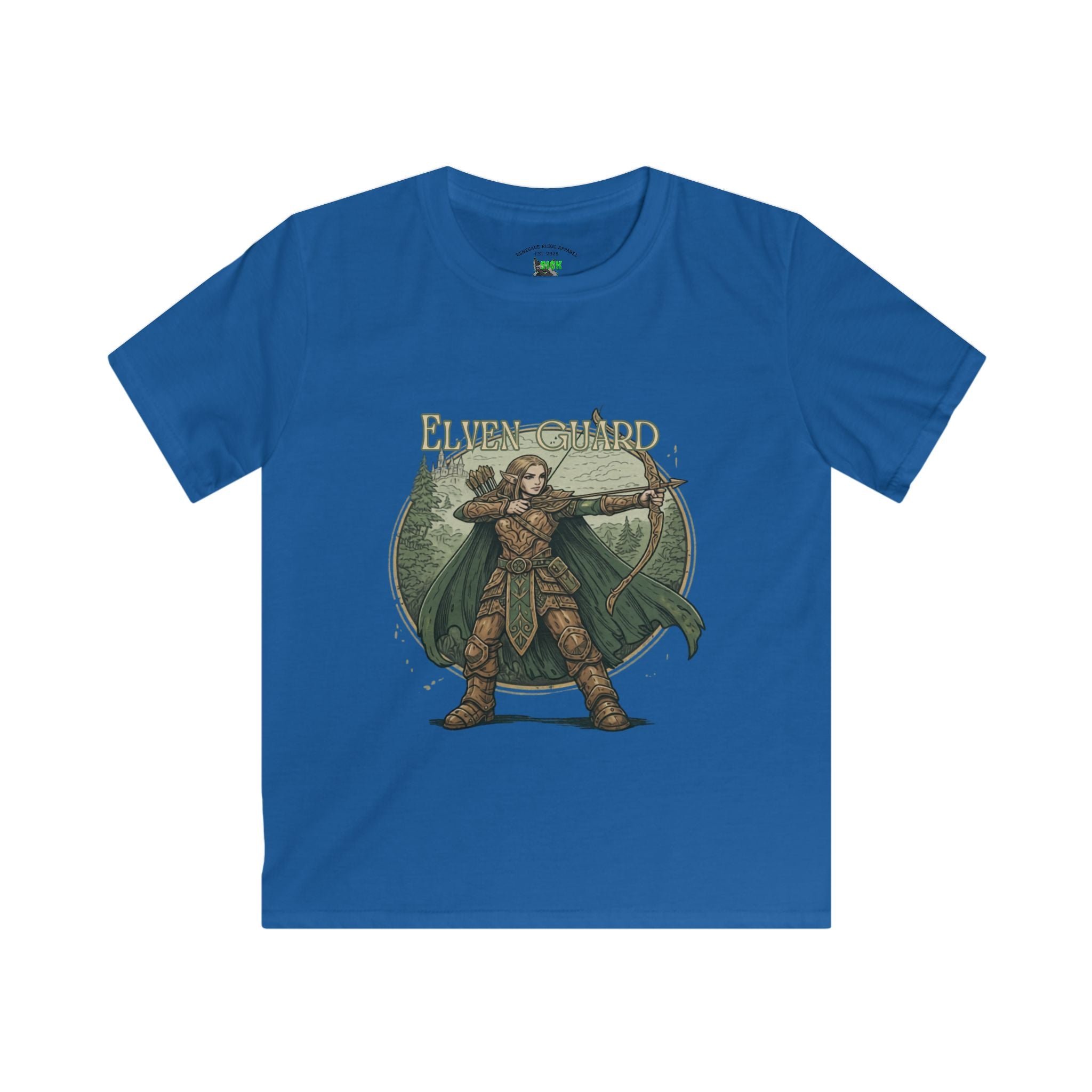 Kids Tee — "Elven Guard" Fantasy Archer Graphic Shirt