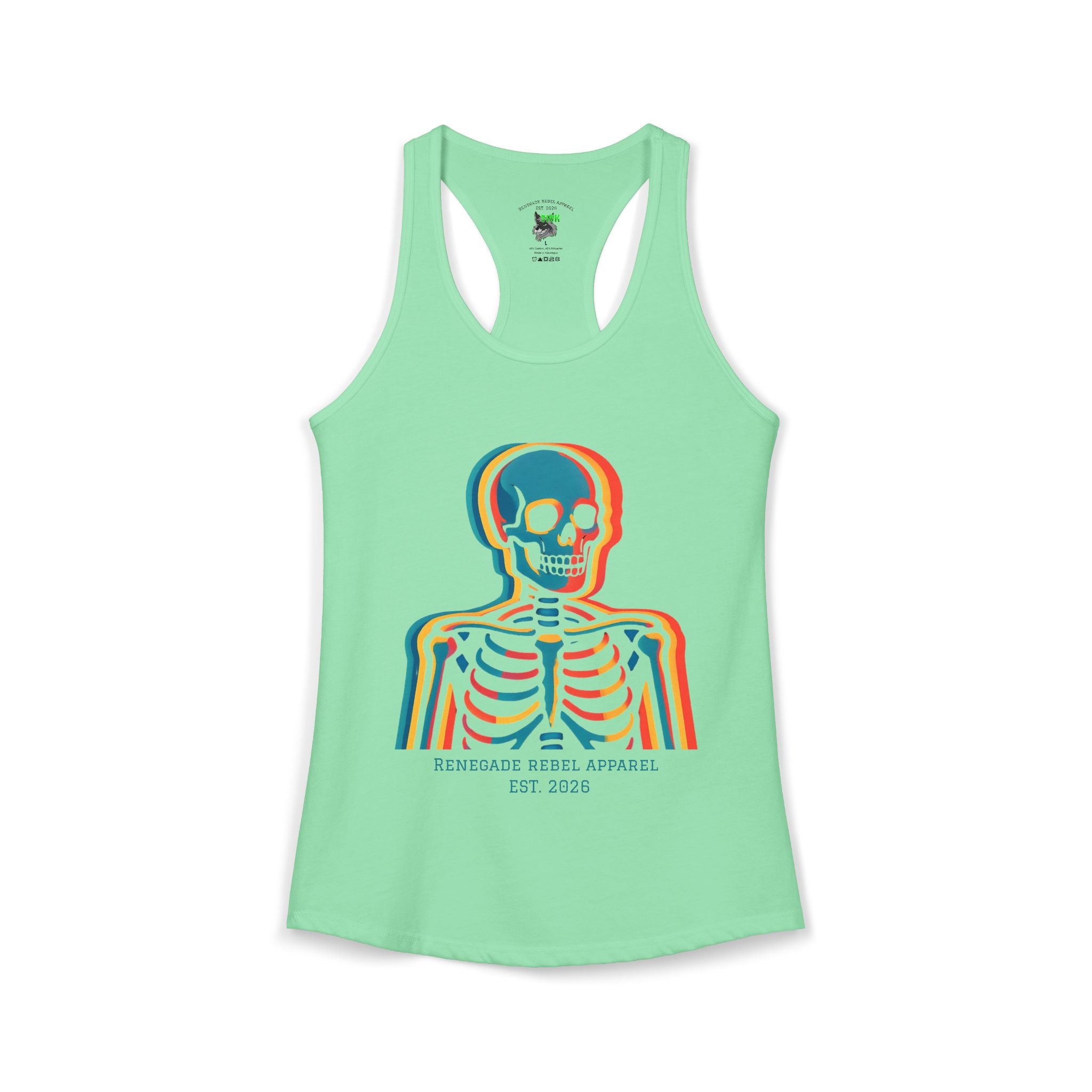 Color Skeleton Racerback Tank
