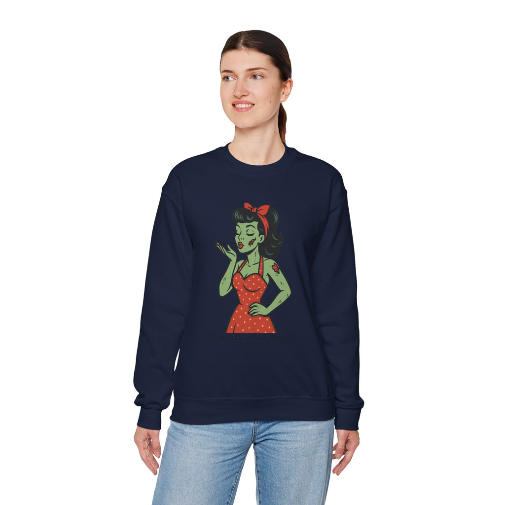 Zombie Pin Up Girl Crewneck
