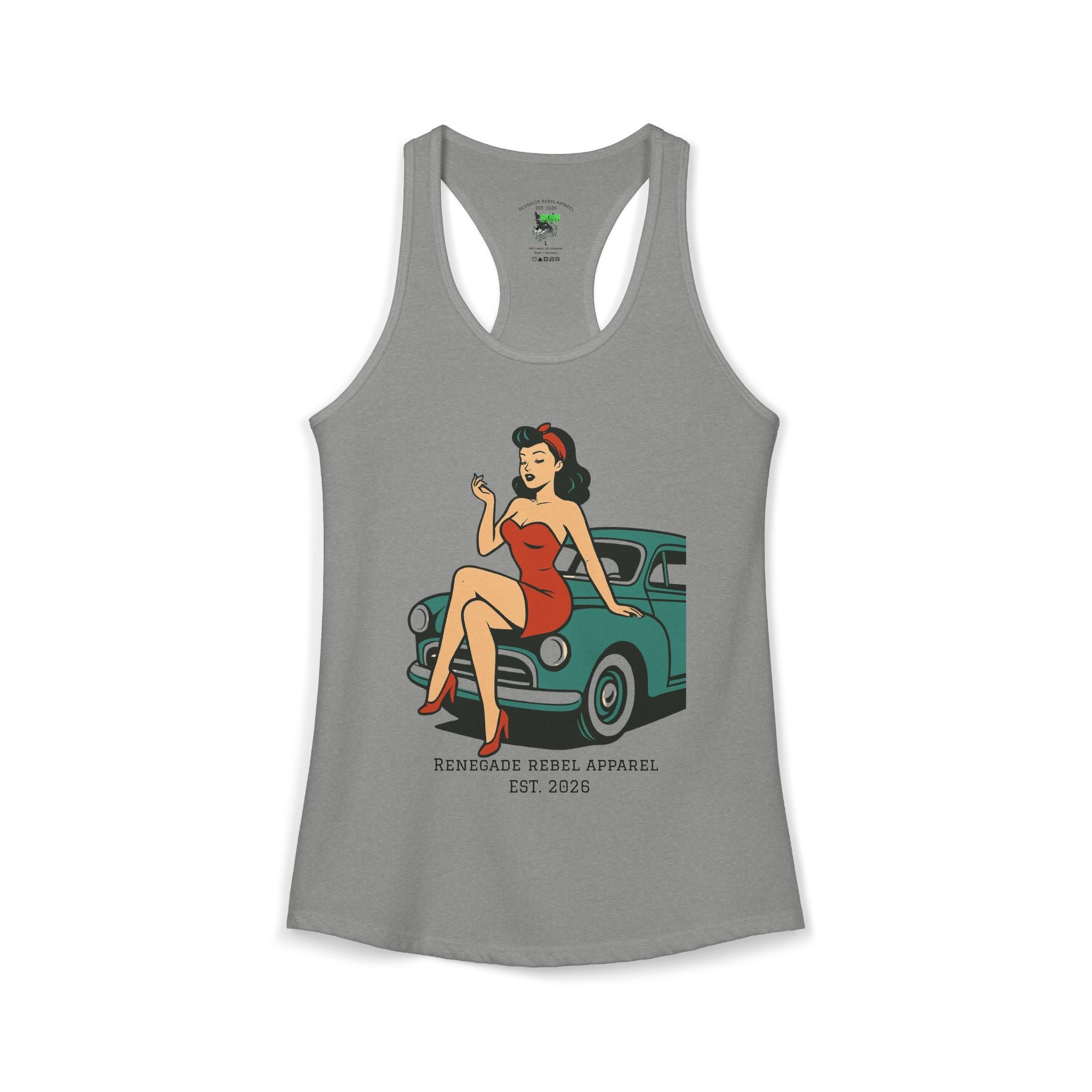 Pin Up Car Racerback Tank
