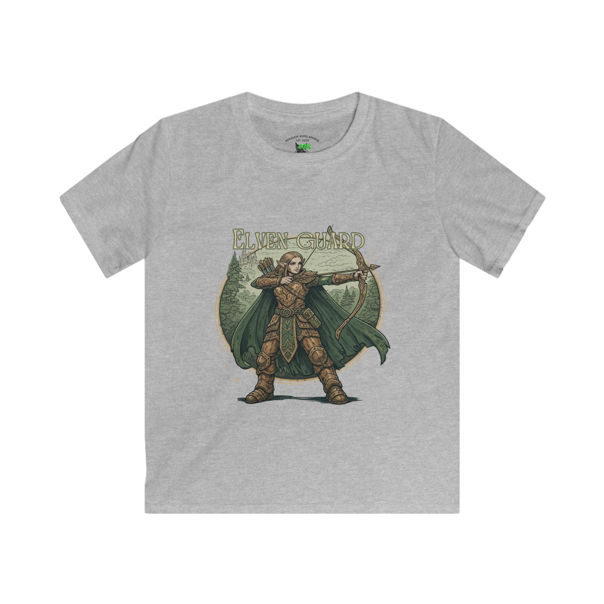Kids Tee — "Elven Guard" Fantasy Archer Graphic Shirt