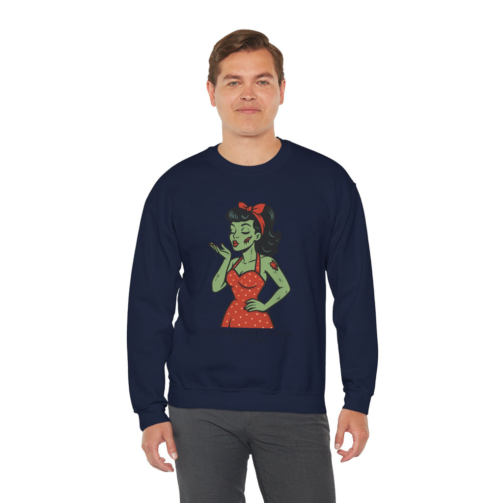 Zombie Pin Up Girl Crewneck