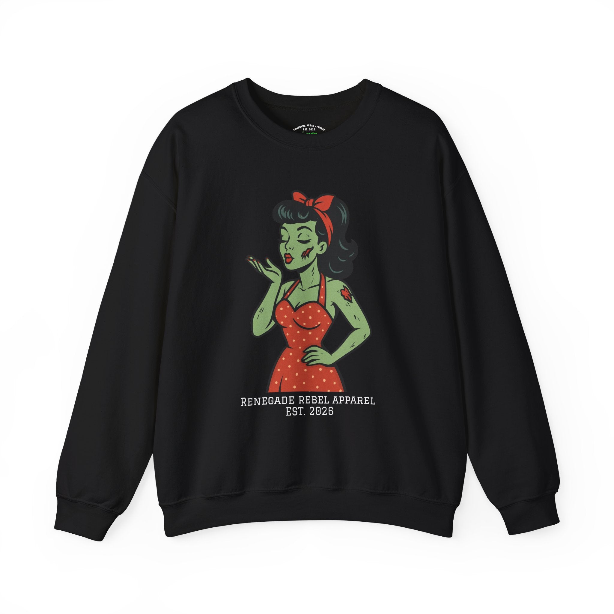 Zombie Pin Up Girl Crewneck