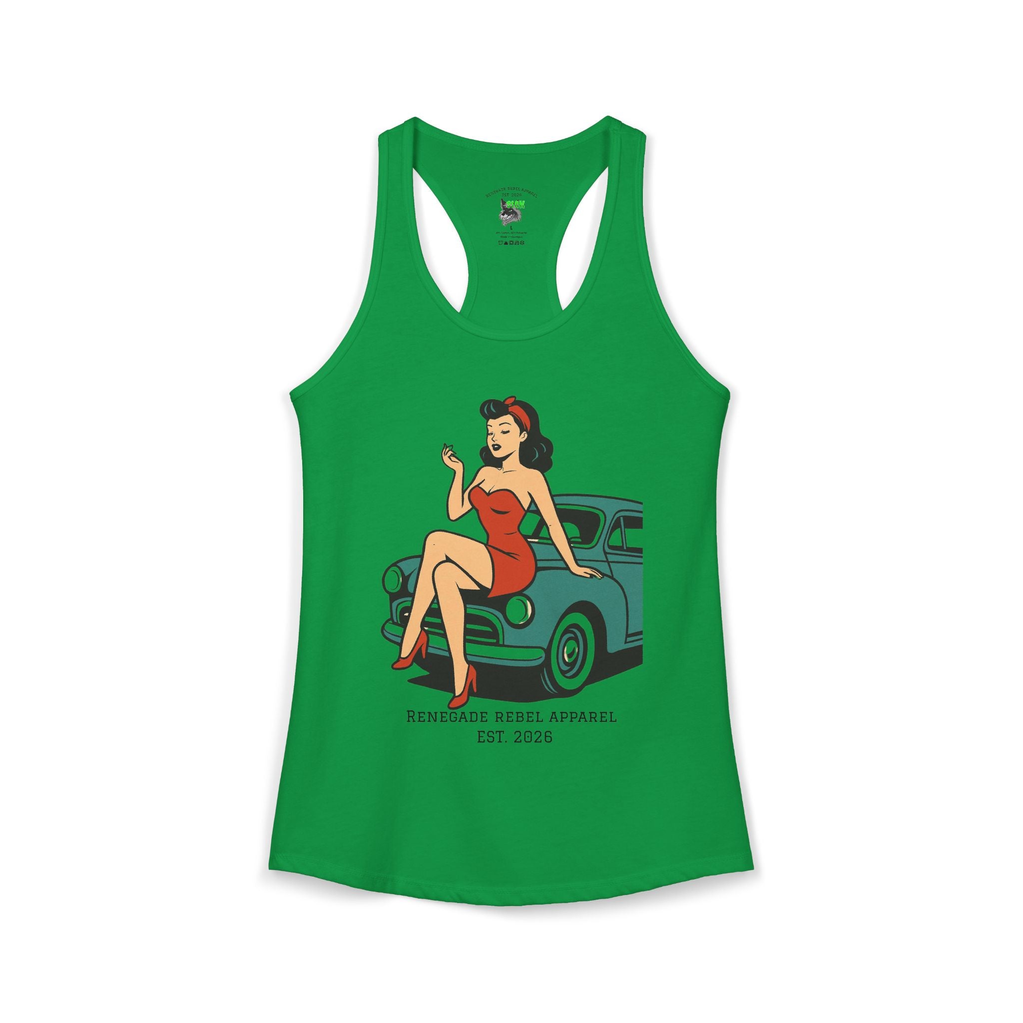 Pin Up Car Racerback Tank