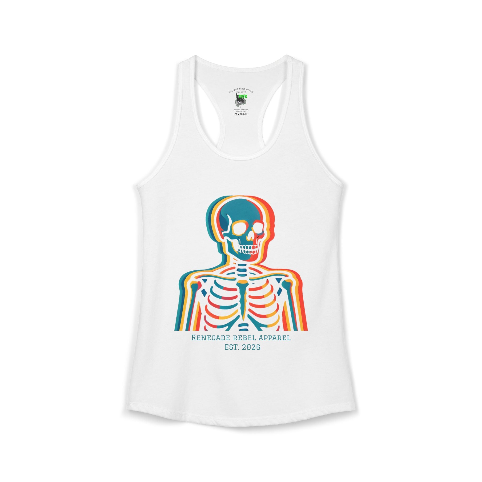 Color Skeleton Racerback Tank