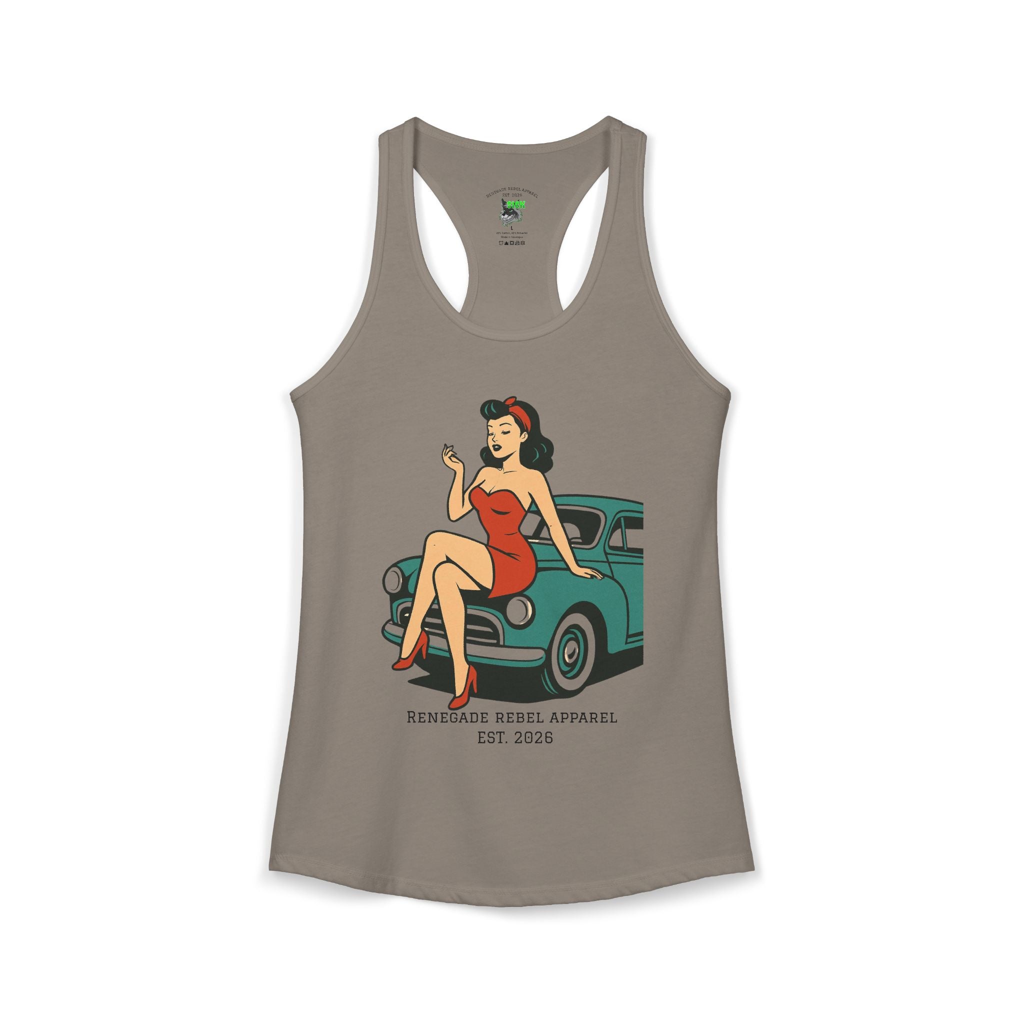 Pin Up Car Racerback Tank