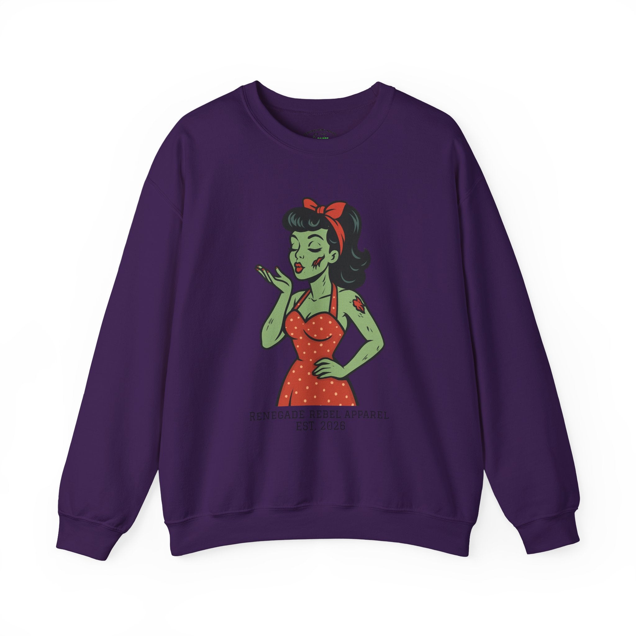 Zombie Pin Up Girl Crewneck