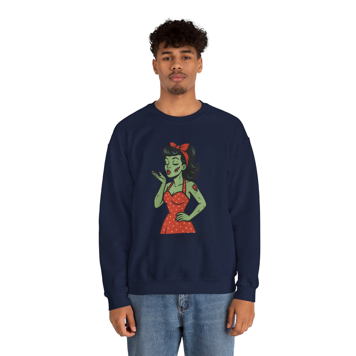 Zombie Pin Up Girl Crewneck
