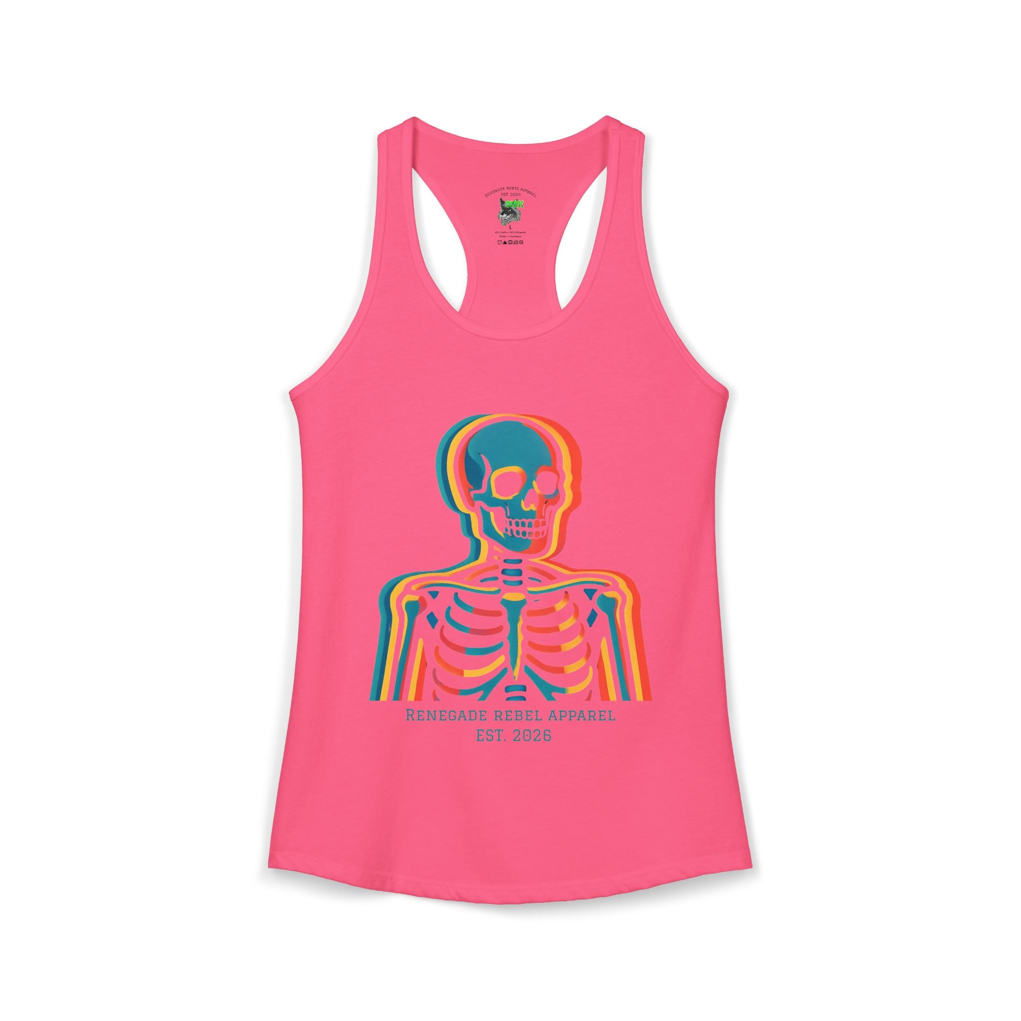 Color Skeleton Racerback Tank