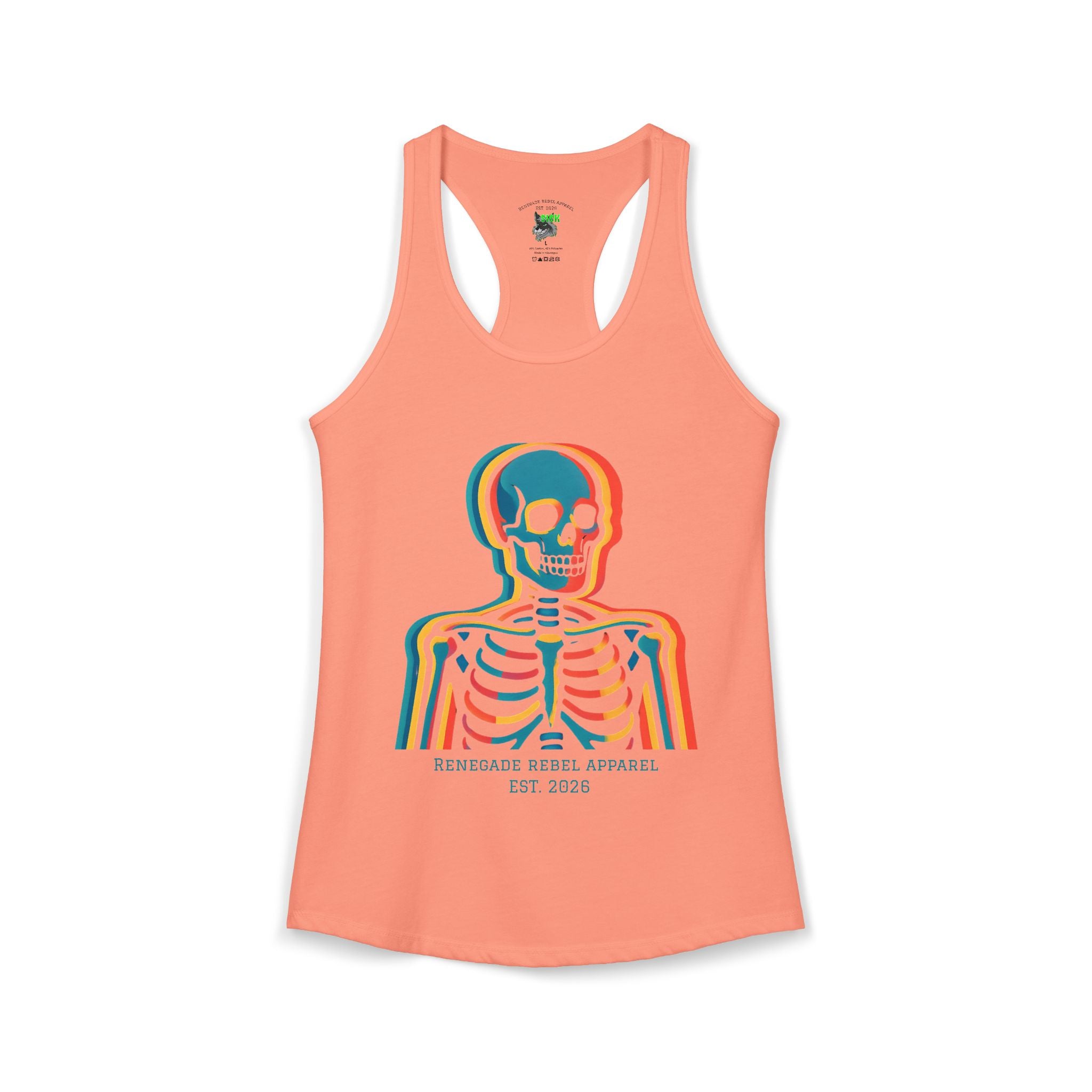 Color Skeleton Racerback Tank
