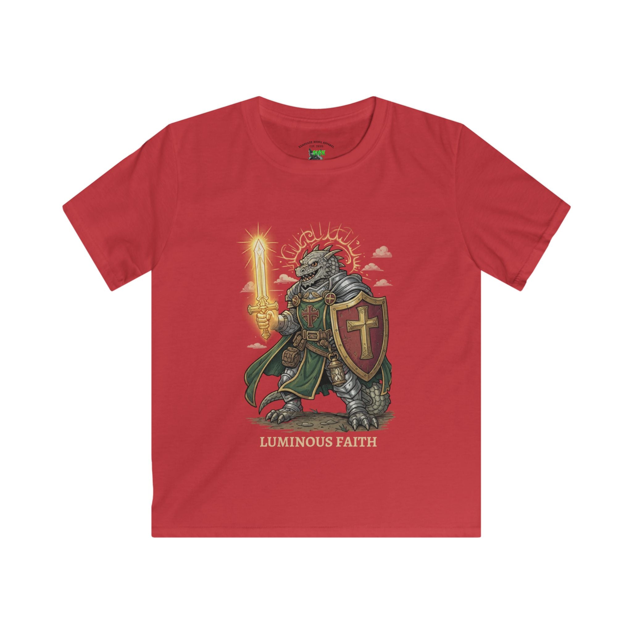 Kids Luminous Faith Dragon Paladin T-Shirt