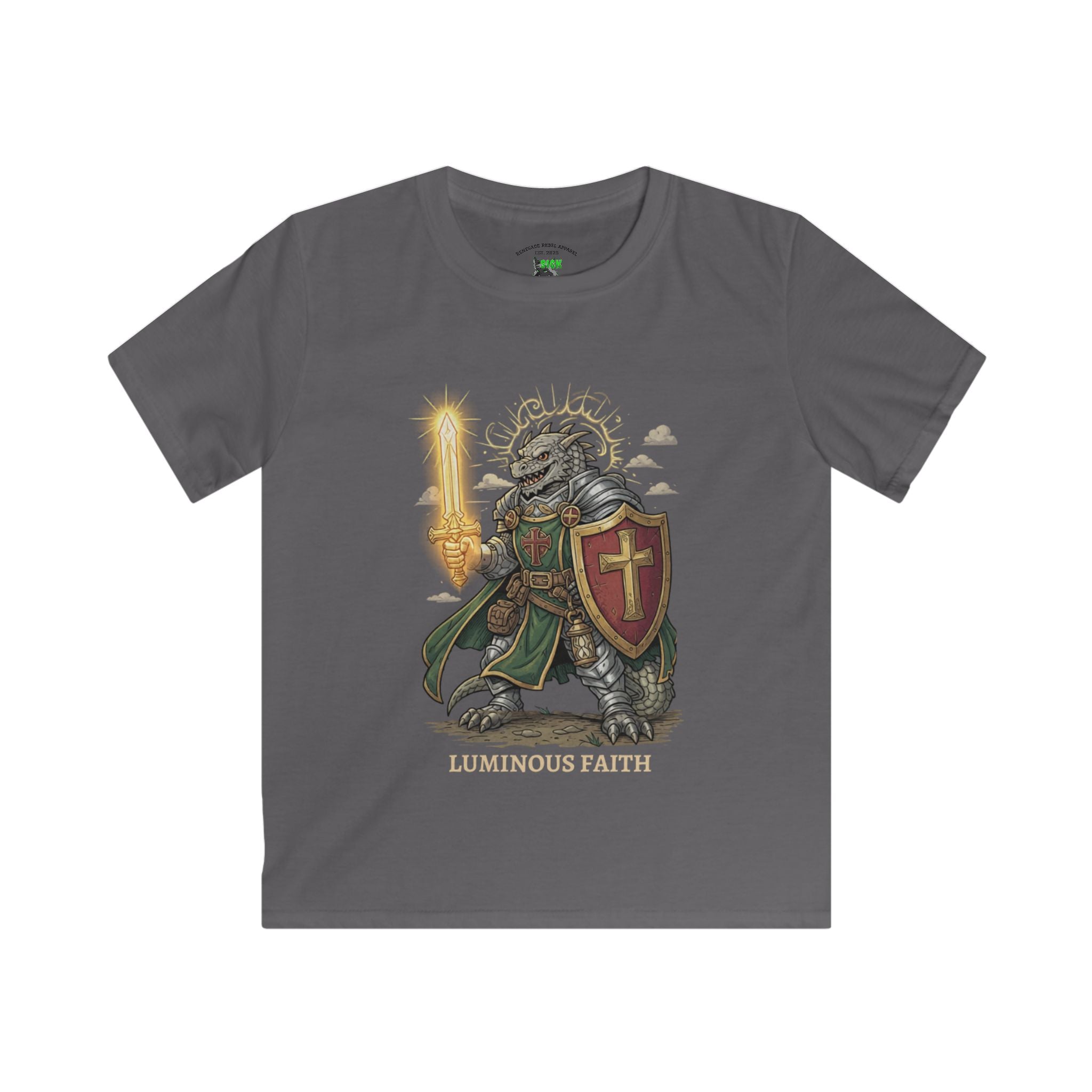 Kids Luminous Faith Dragon Paladin T-Shirt