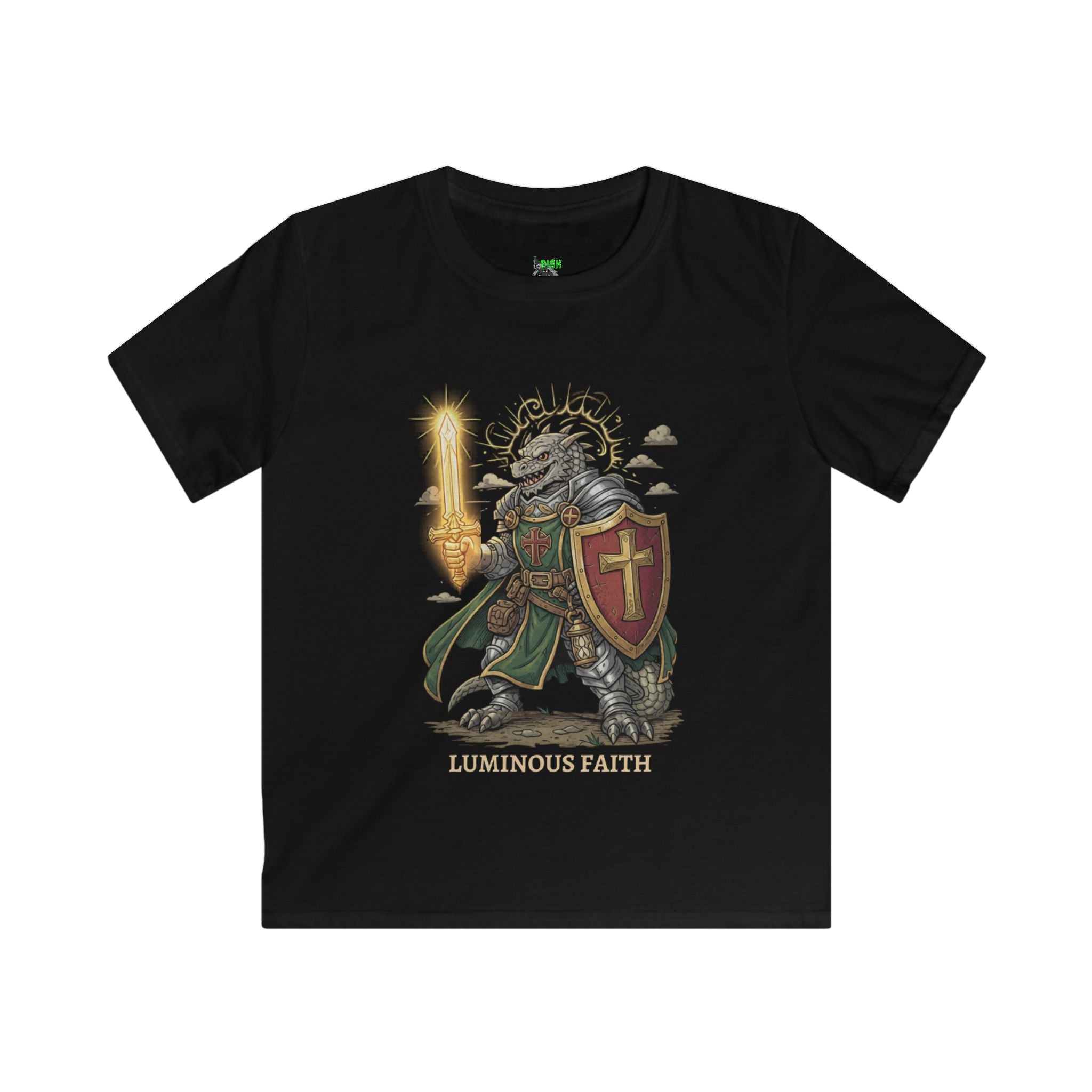 Kids Luminous Faith Dragon Paladin T-Shirt