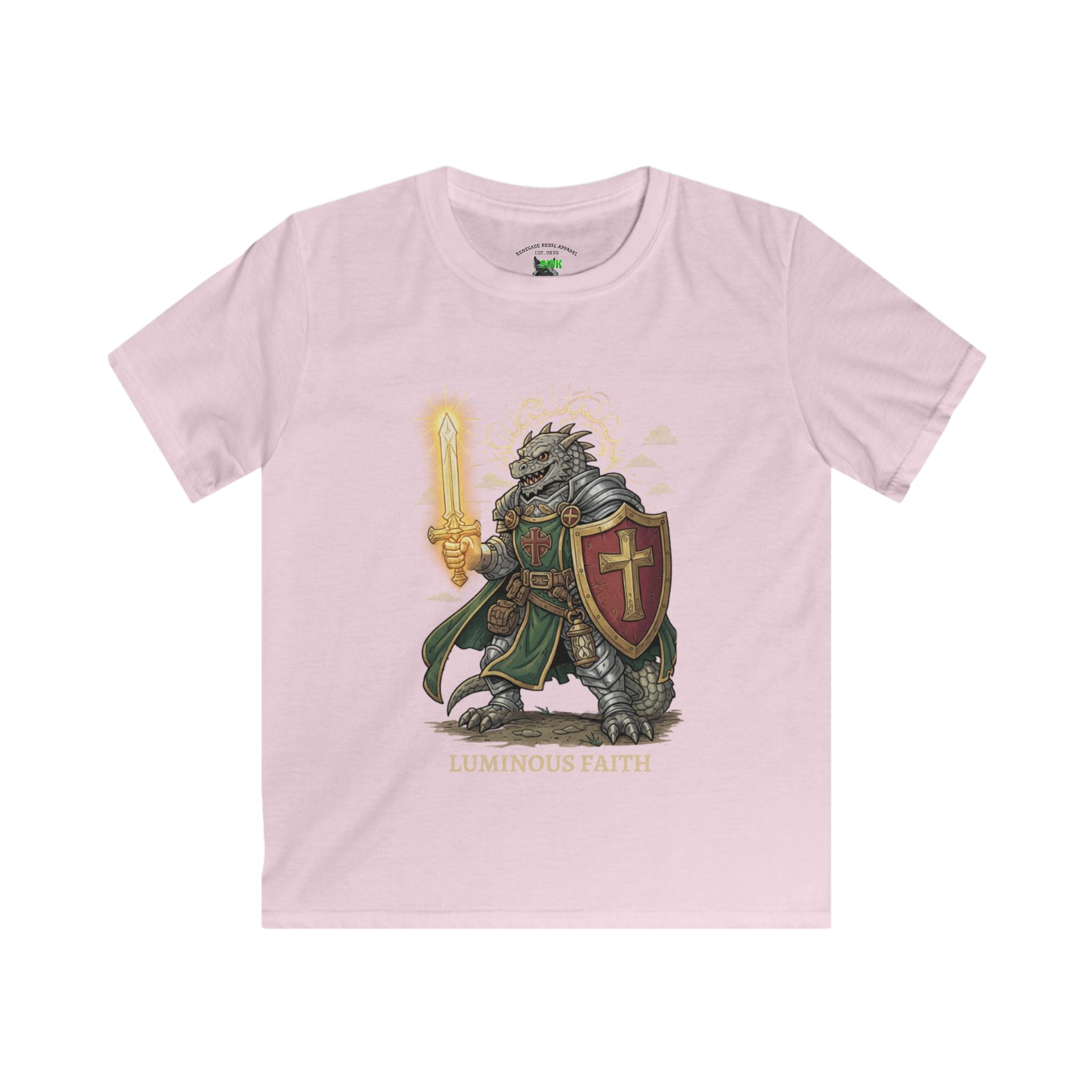 Kids Luminous Faith Dragon Paladin T-Shirt