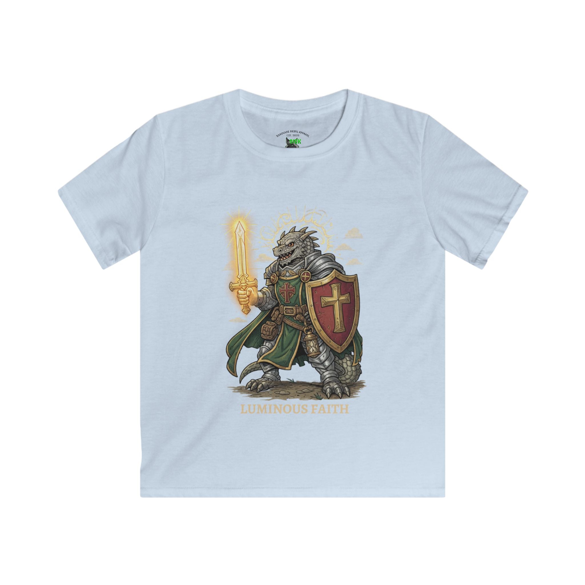 Kids Luminous Faith Dragon Paladin T-Shirt