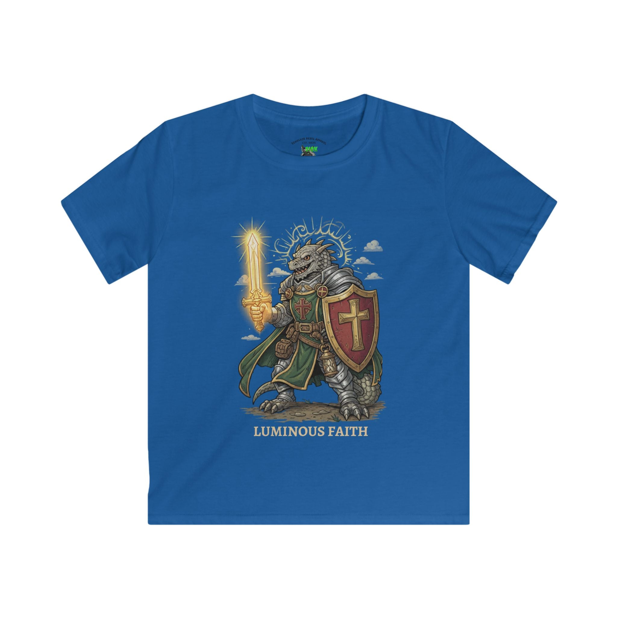 Kids Luminous Faith Dragon Paladin T-Shirt
