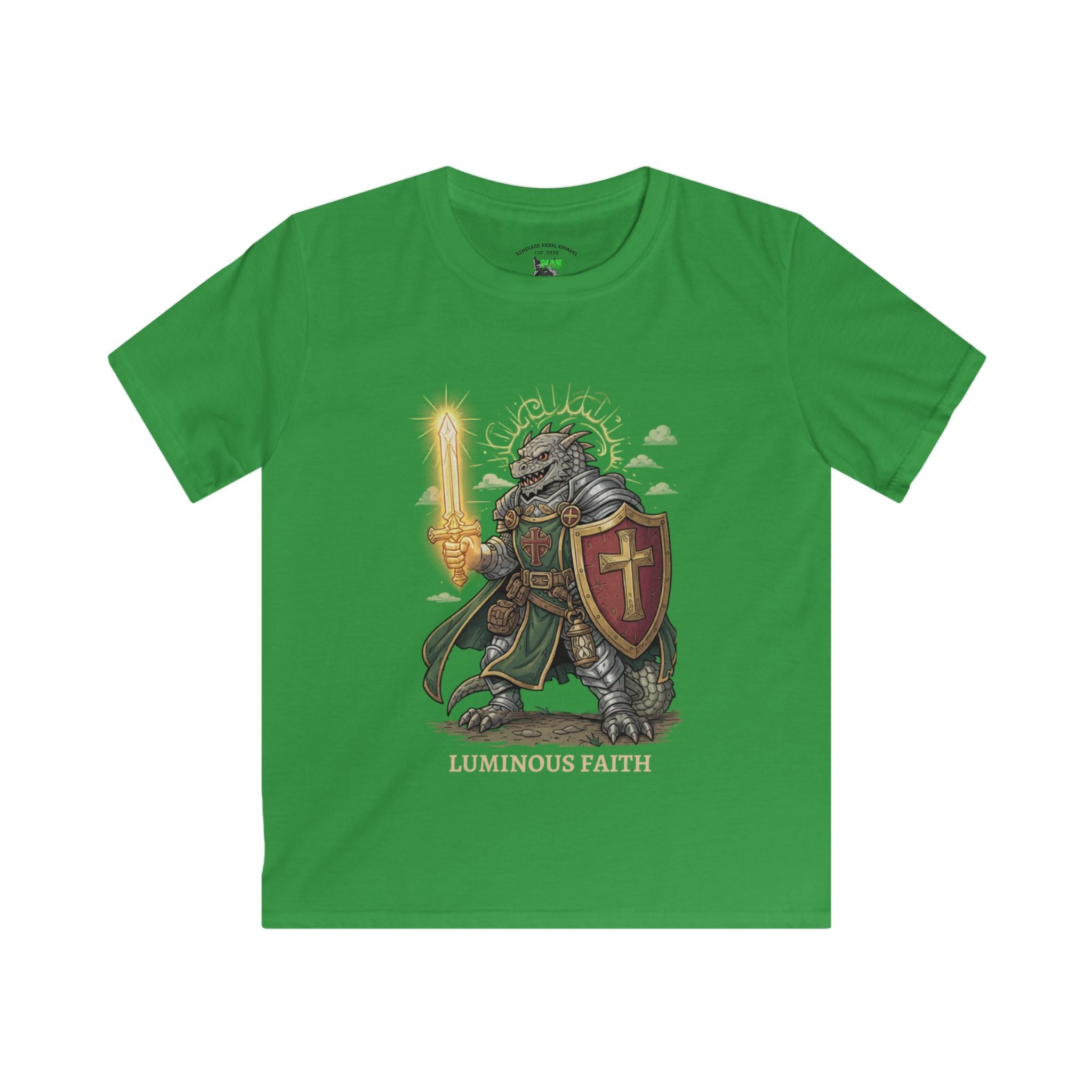 Kids Luminous Faith Dragon Paladin T-Shirt