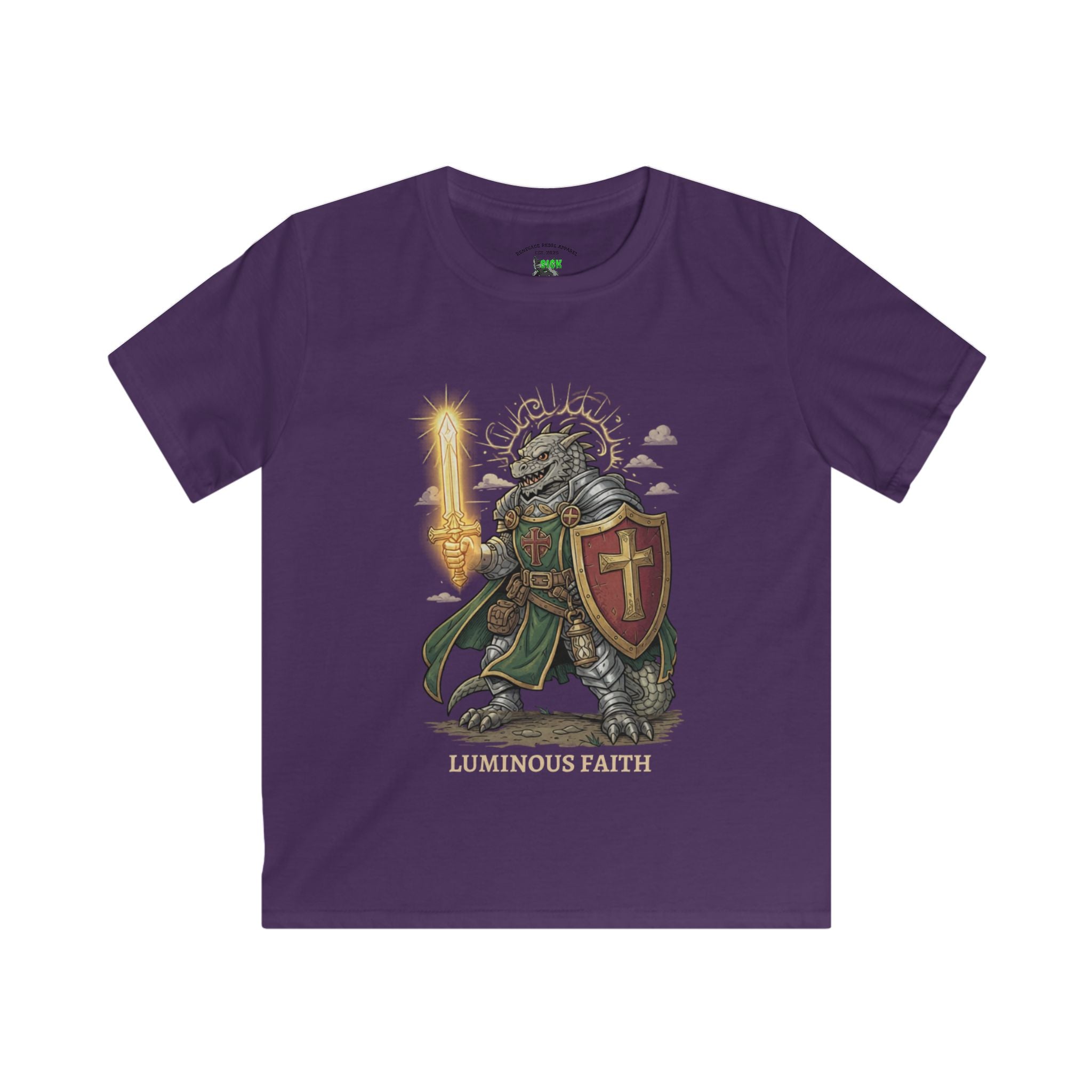 Kids Luminous Faith Dragon Paladin T-Shirt