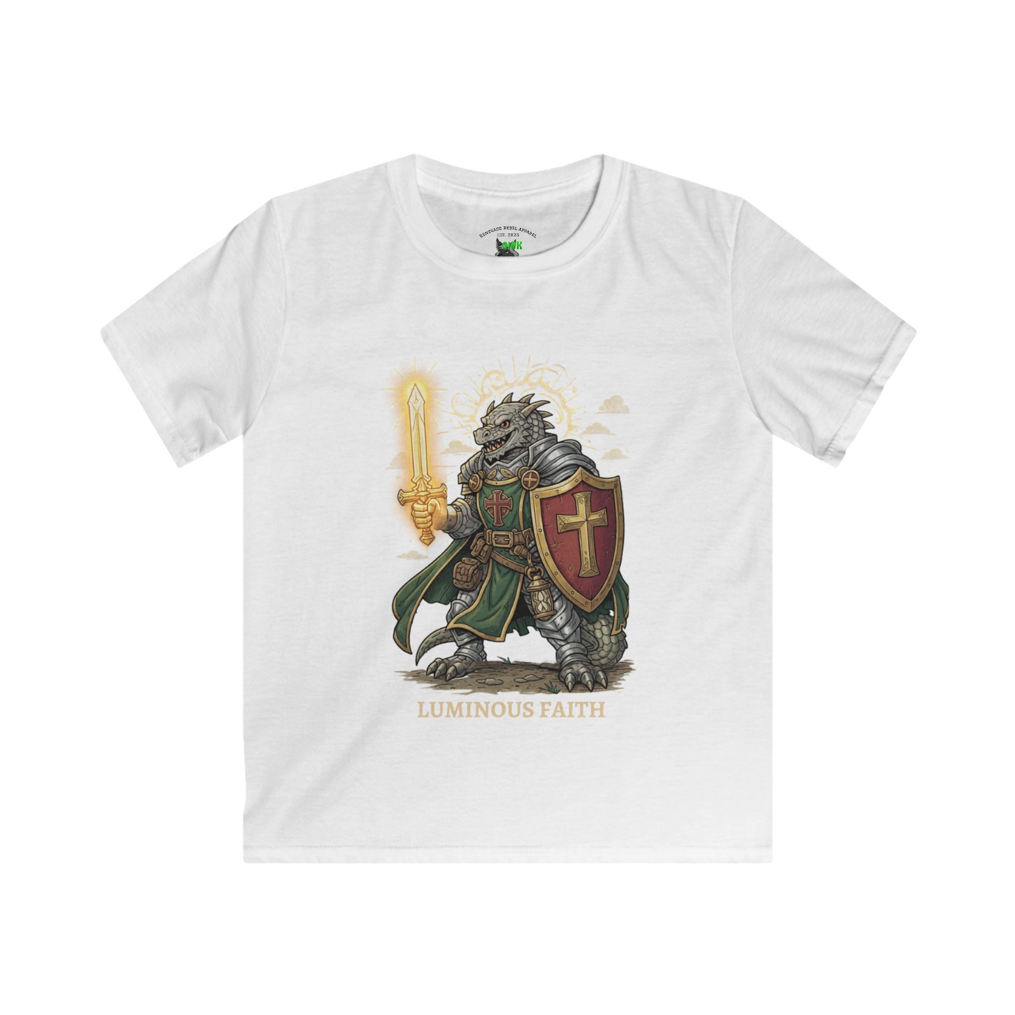 Kids Luminous Faith Dragon Paladin T-Shirt