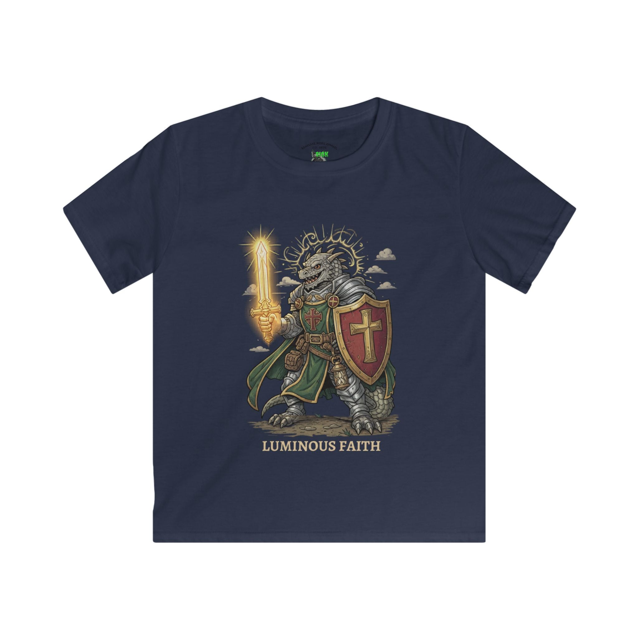 Kids Luminous Faith Dragon Paladin T-Shirt