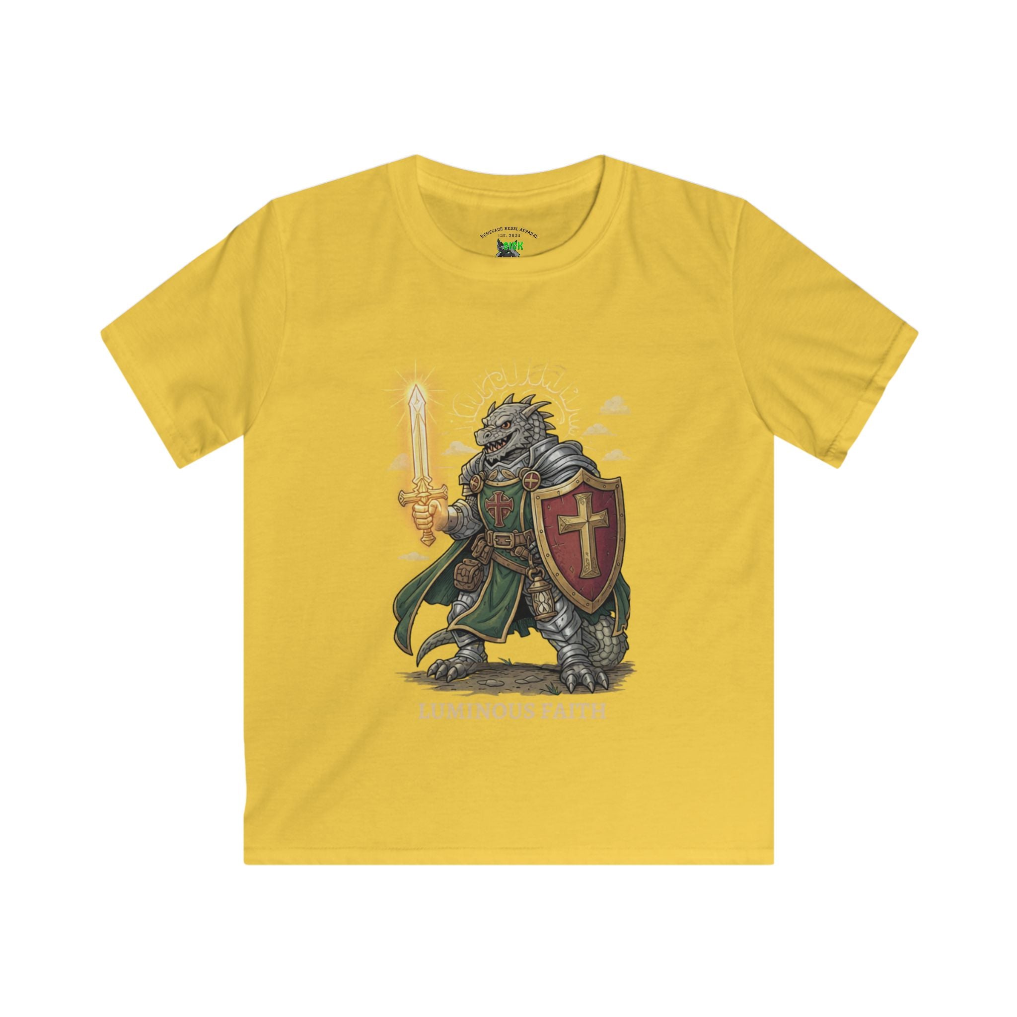 Kids Luminous Faith Dragon Paladin T-Shirt