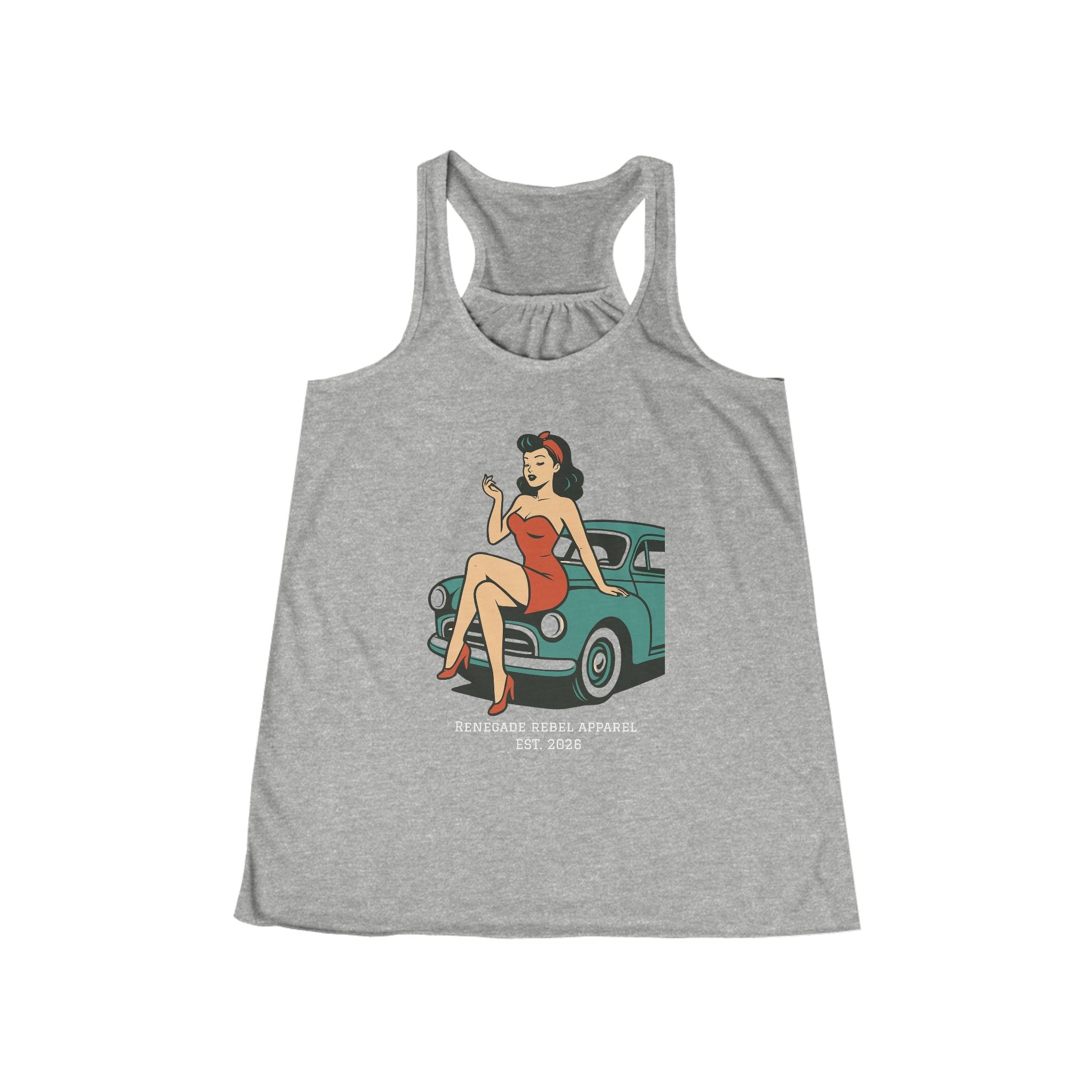 Pin Up Car Racerback Top