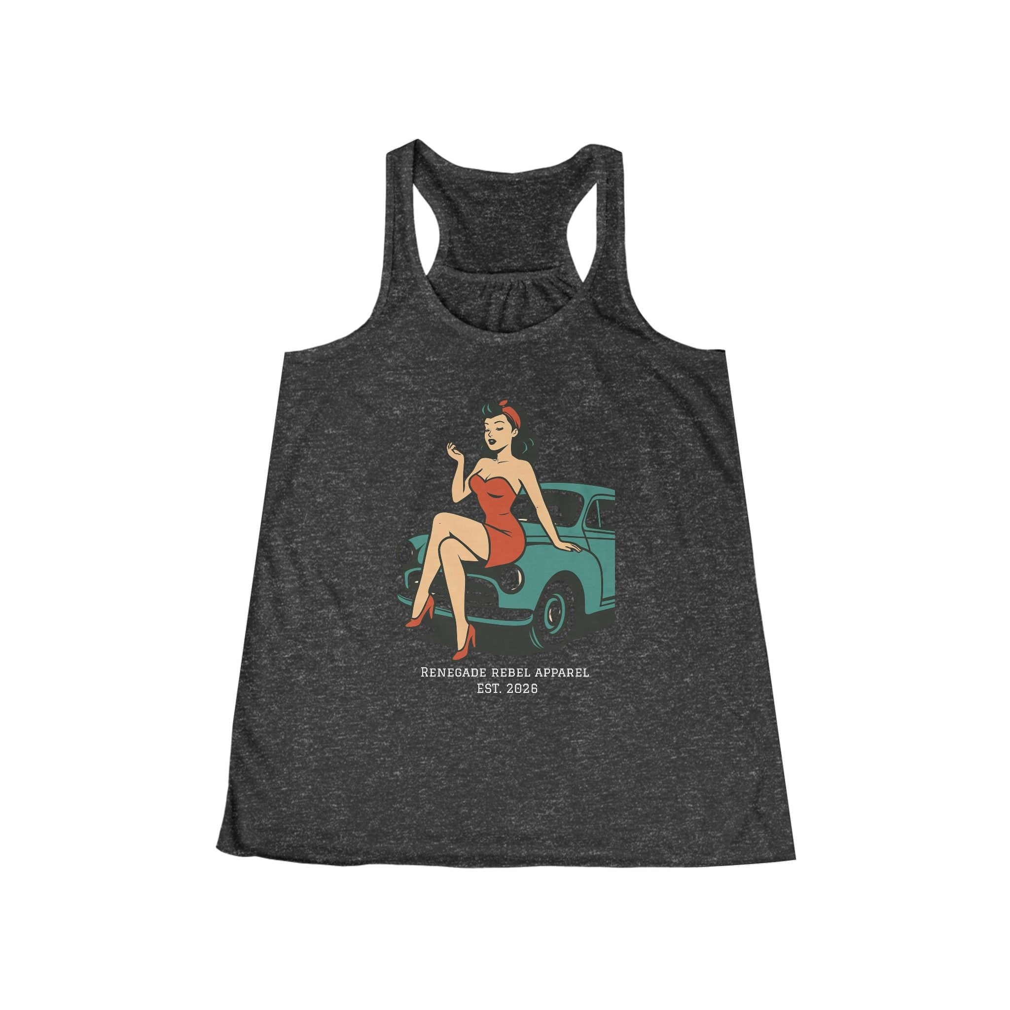 Pin Up Car Racerback Top