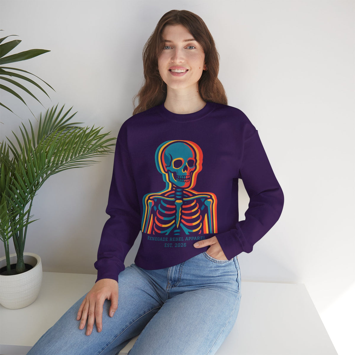 Color Skeleton Crewneck