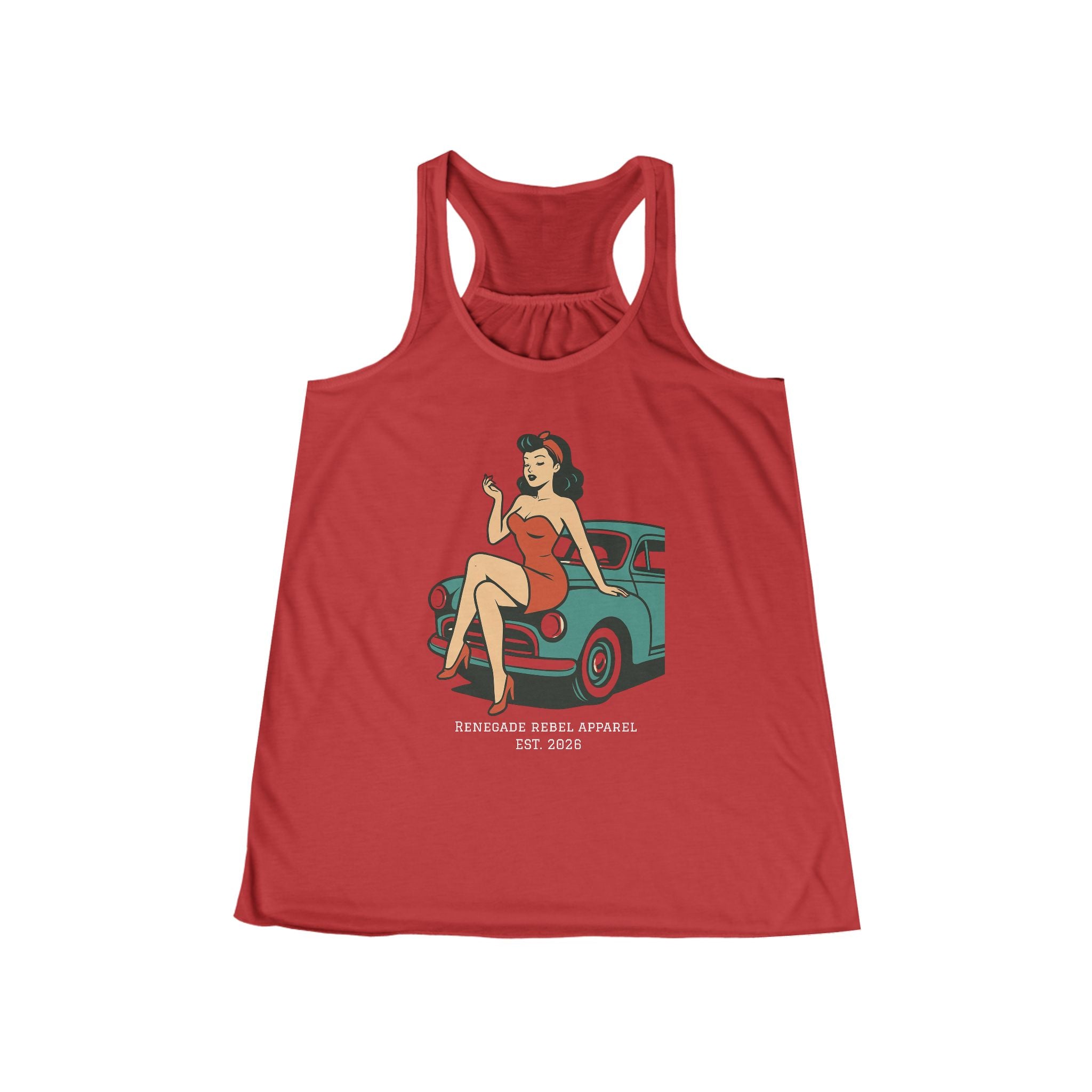 Pin Up Car Racerback Top