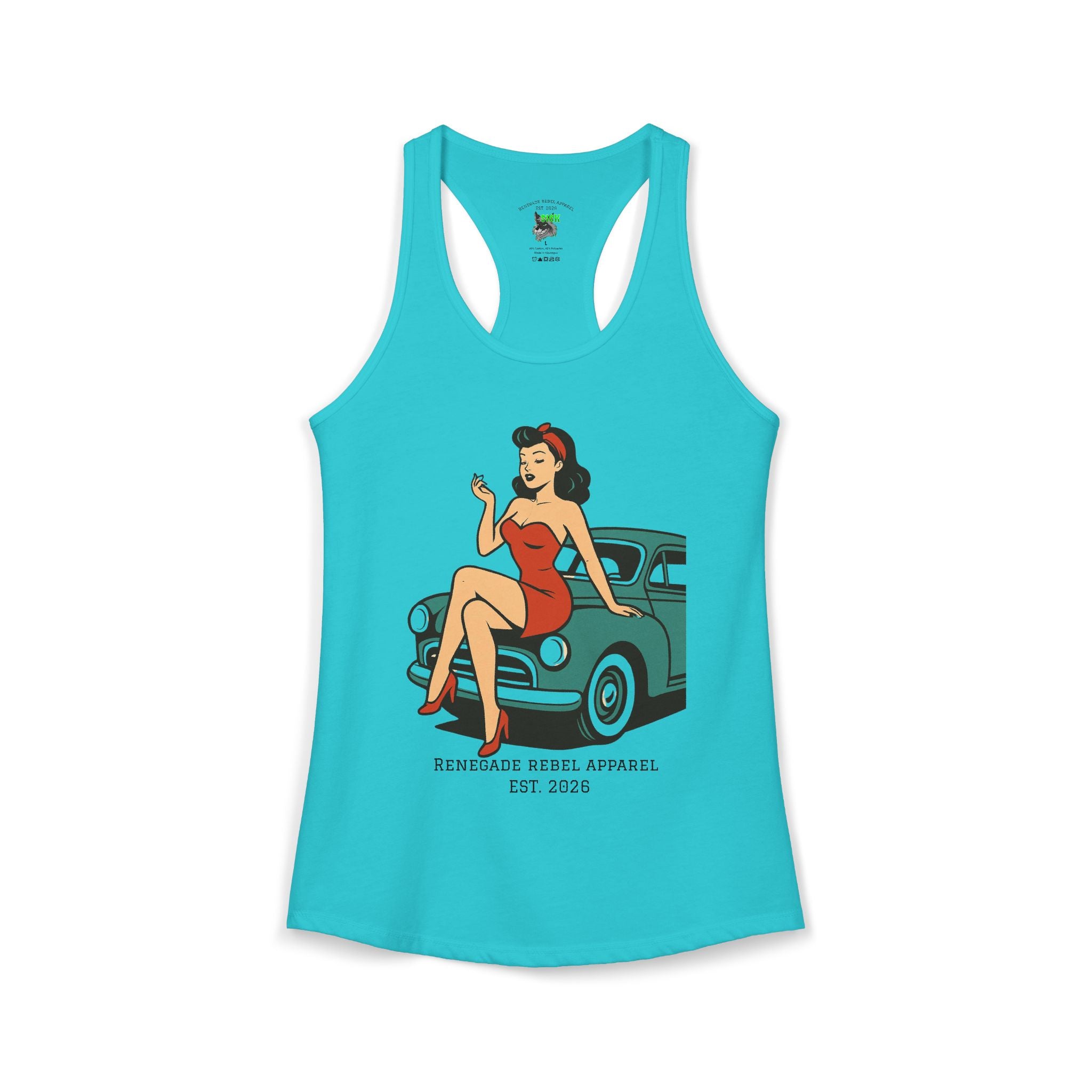 Pin Up Car Racerback Tank
